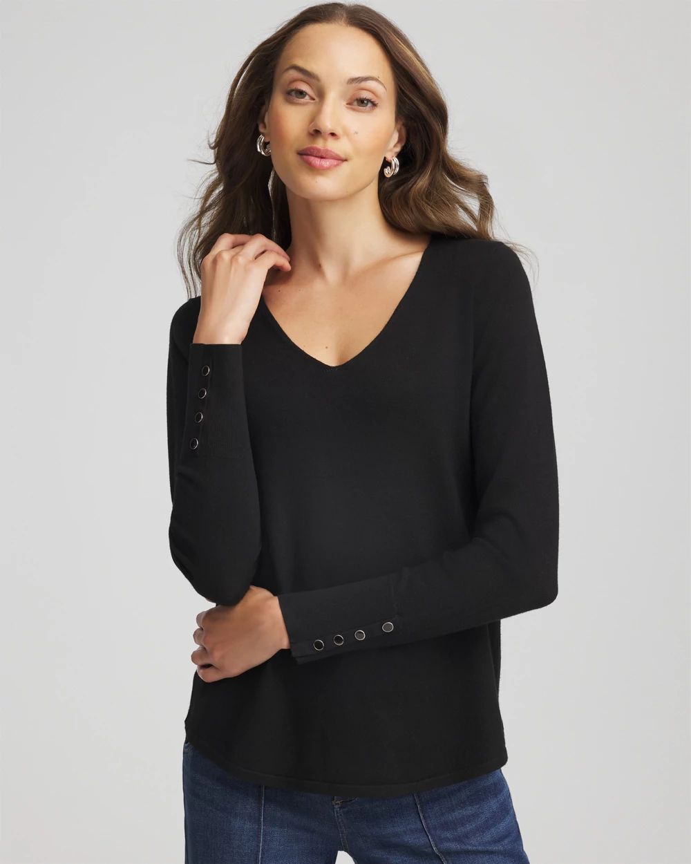 Ella V-Neck Pullover Sweater | Chico's